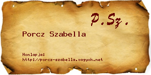 Porcz Szabella névjegykártya